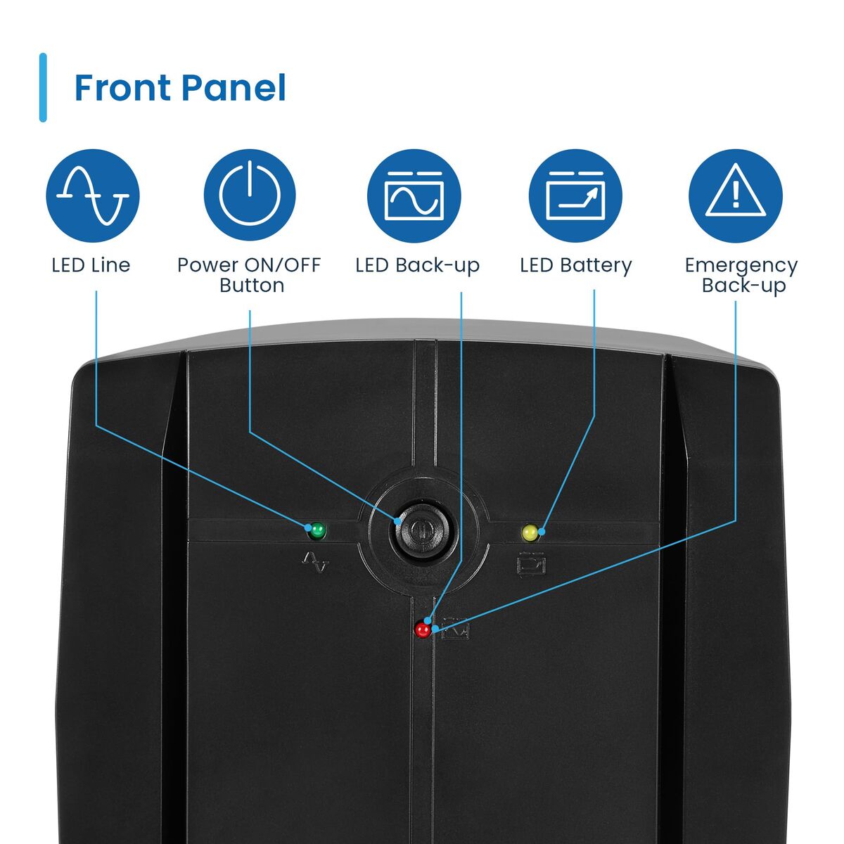 Uninterruptible Power Supply System Interactive UPS Ewent EW3997 720 W-9