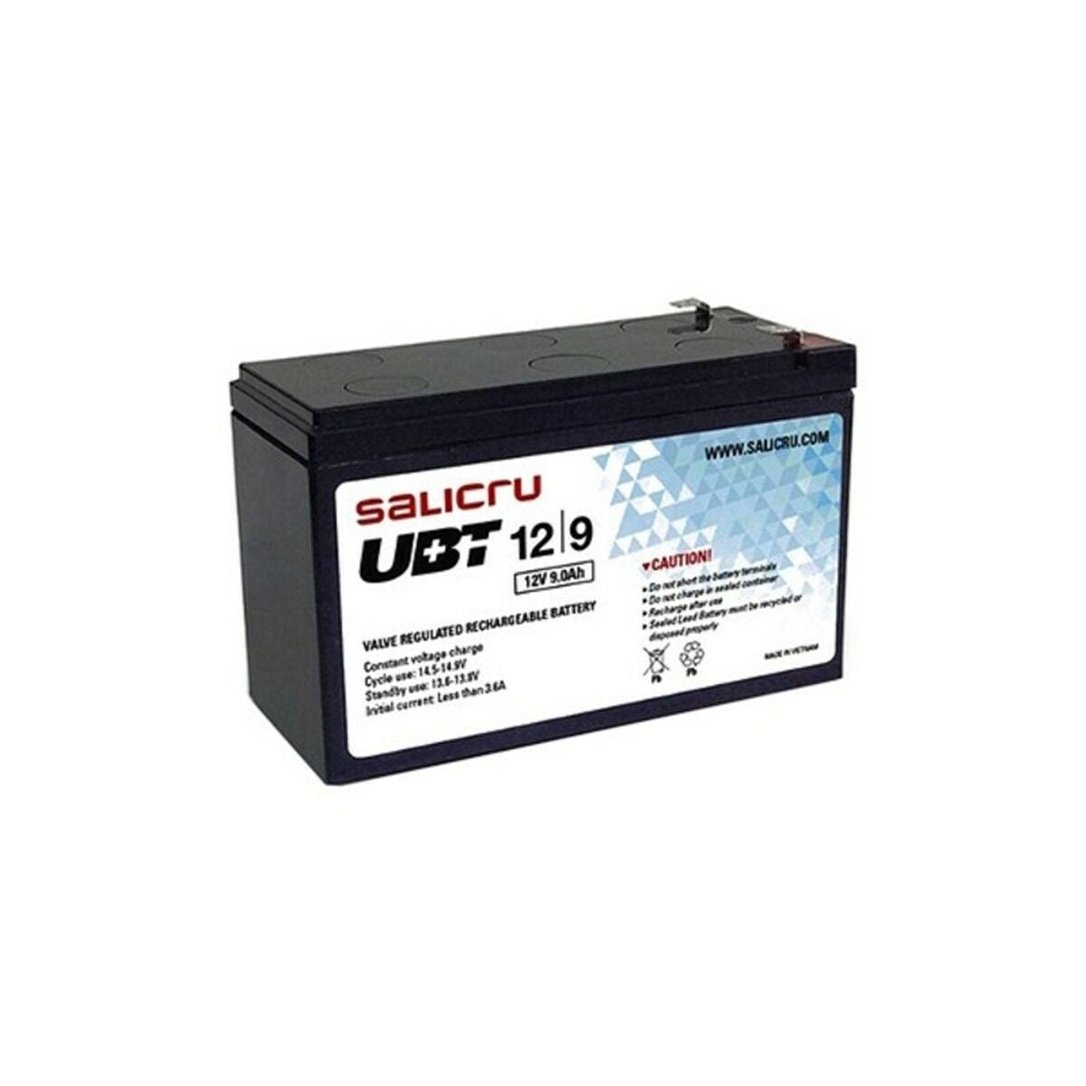 Battery for Uninterruptible Power Supply System UPS Salicru UBT UBT 12/9 12/9 9 Ah 12V 12 V-0