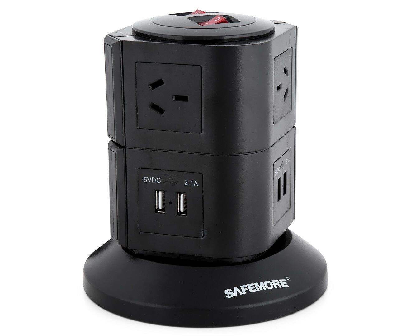 SAFEMORE 2 Level Power Stacker Power Board in Black