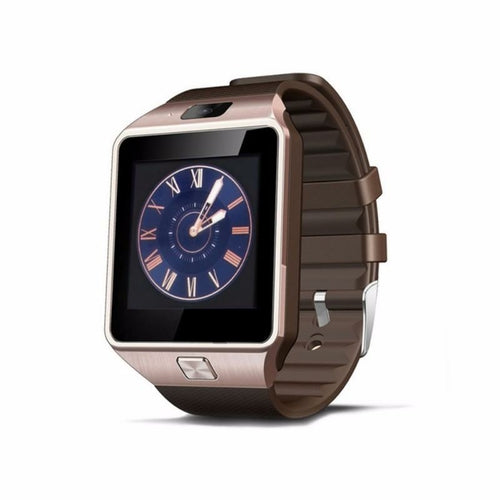 Smartwatch with a brown band on a white background. Raee Industries