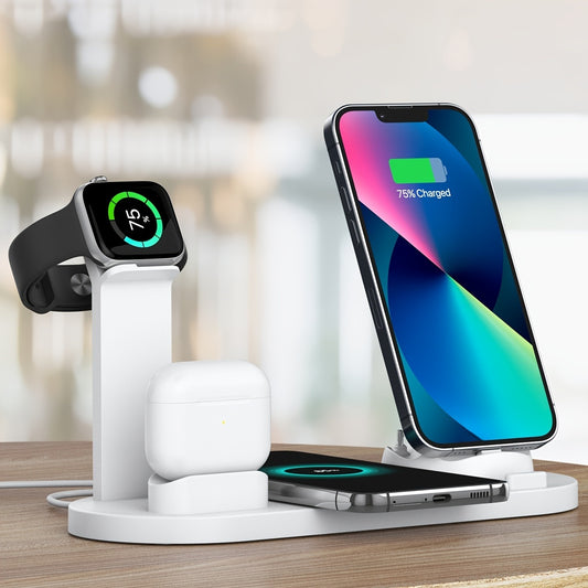 Experience the ultimate charging convenience with our 5-in-1 Multifunctional Wireless Charger! ⚡️📱⌚️