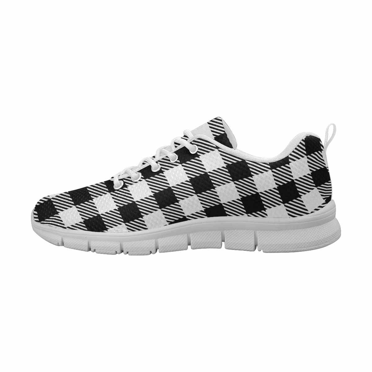 Sneakers For Men, Buffalo Plaid Black And White - S554633