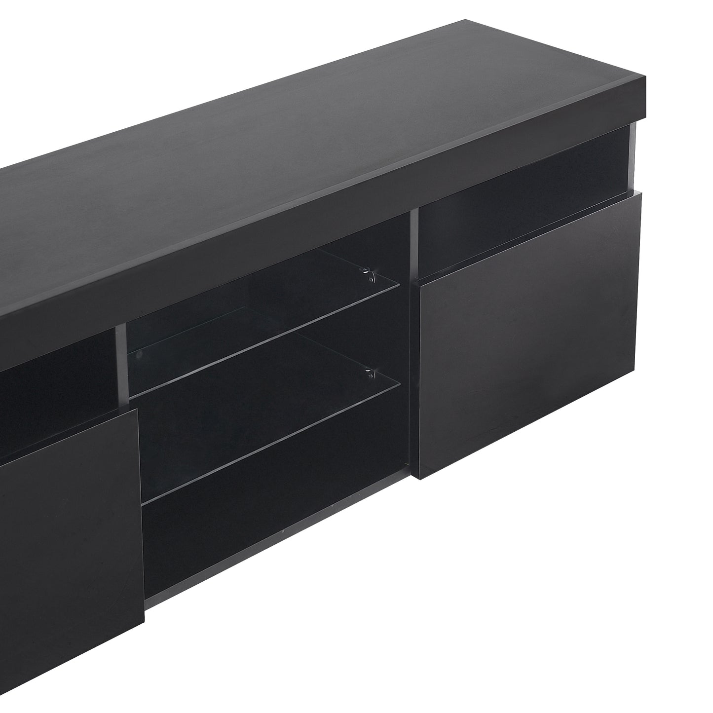 Modern Design TV Stands for TVs up to 80'', LED Light Entertainment Center, Media Console with Multi-Functional Storage, TV cabinet for Living room,Bedroom, Home Theatre