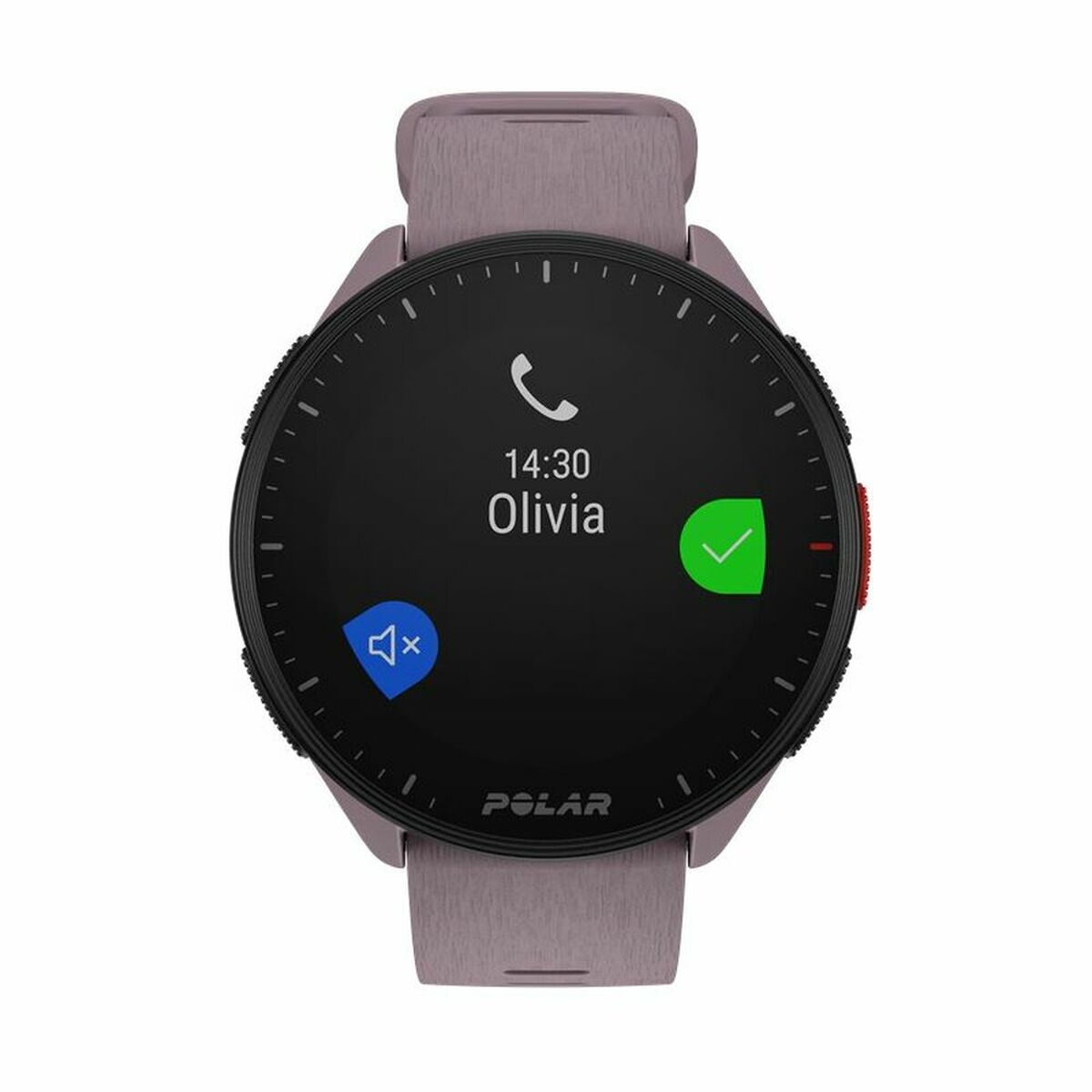Smartwatch with a gray band on a white background