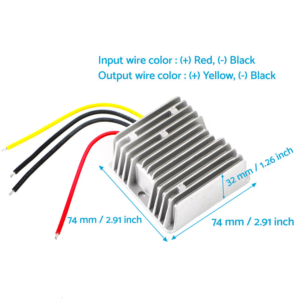 DC or DC Power Supply Converter Regulator 12V Step Up to 13.8V 18A 248W Waterproof-2