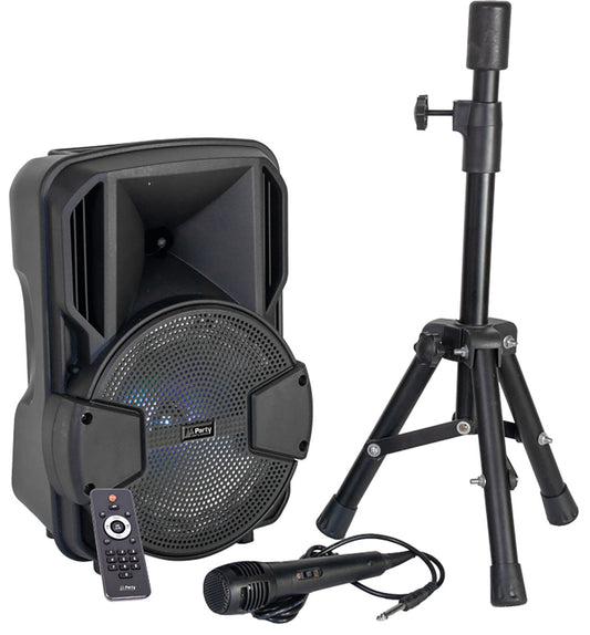Active Speaker with Stand and Microphone