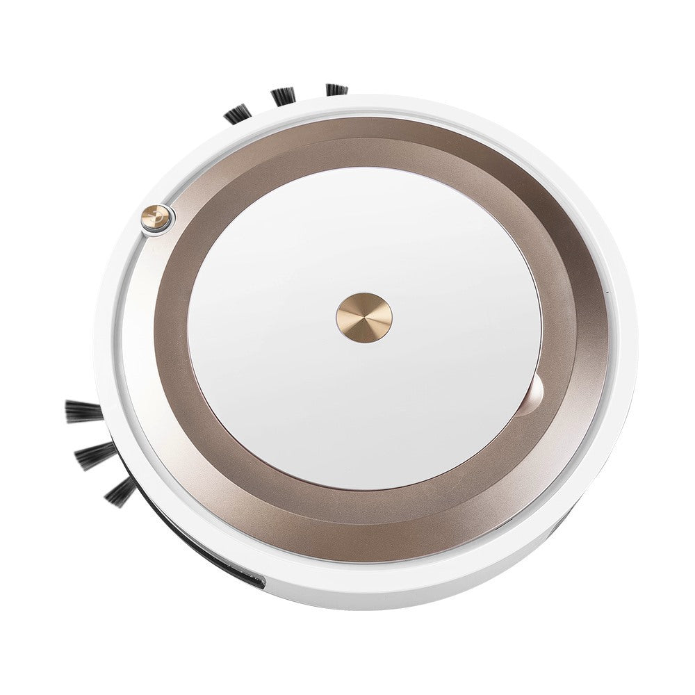 Round robot vacuum cleaner on a white background