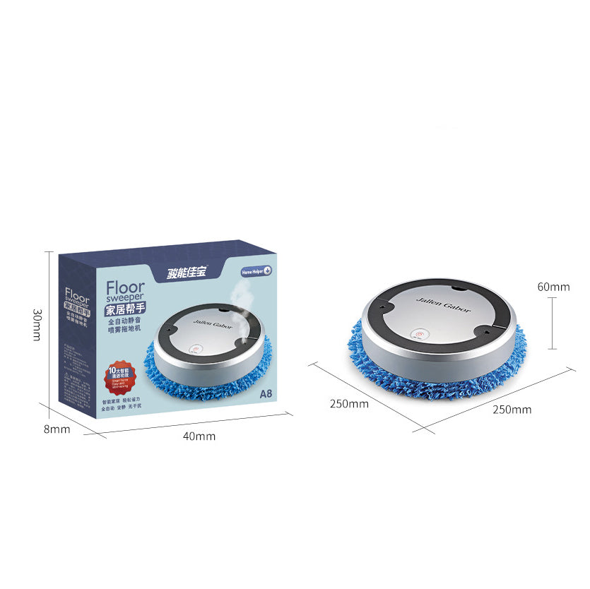 Cleaning brush with packaging and dimensions on a white background