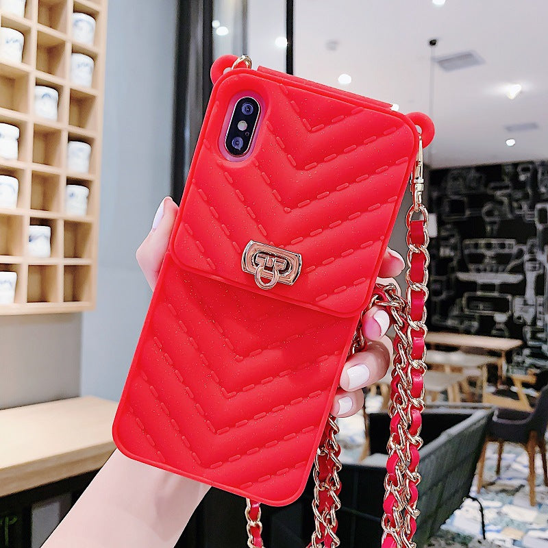 Chain card phone case