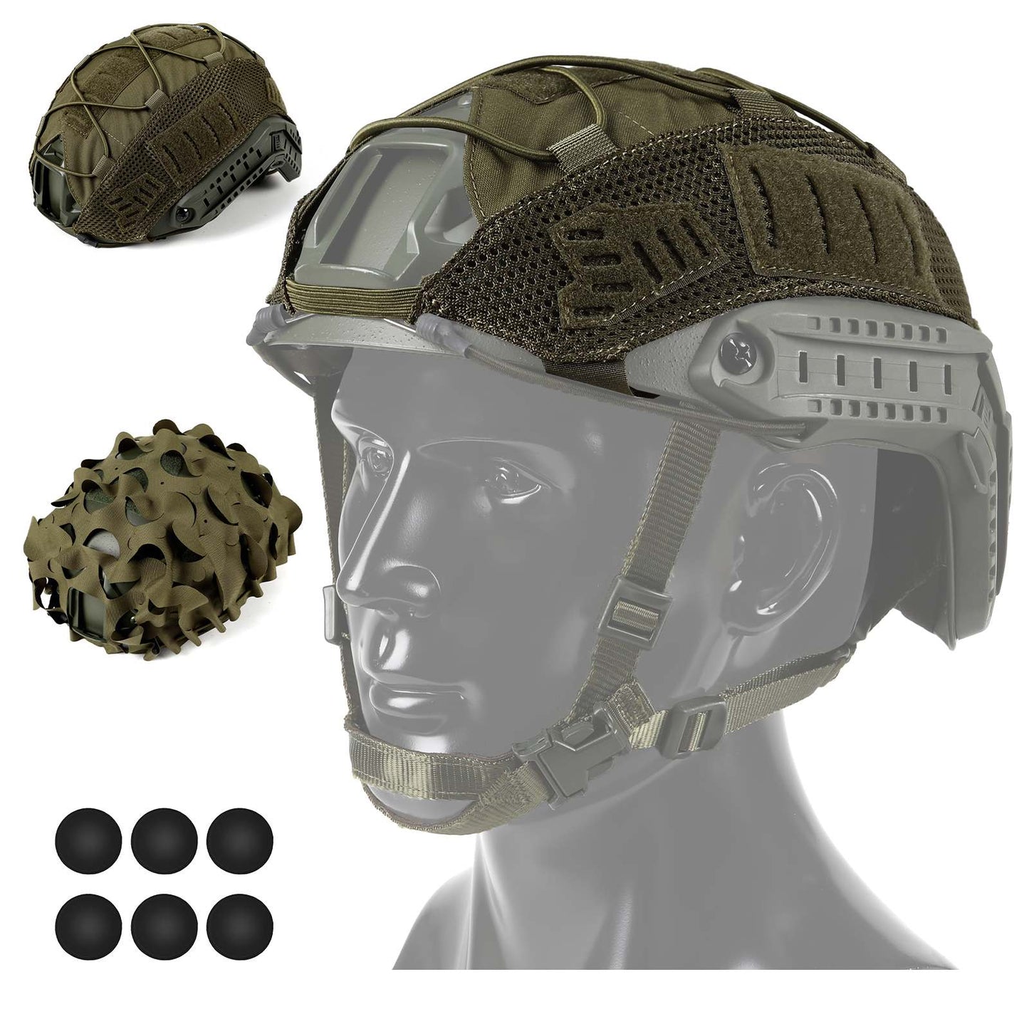 Votagoo Helmet Cover Combo, Tactical Helmet Cover for Fast Helmet-5