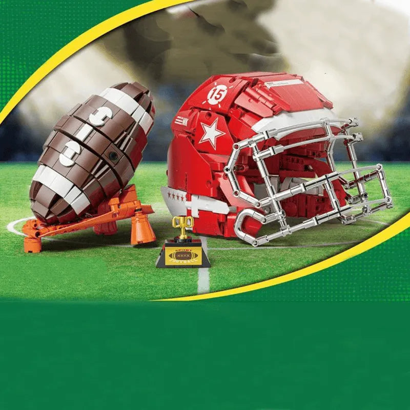 Football Helmet and Ball 1037pcs-2