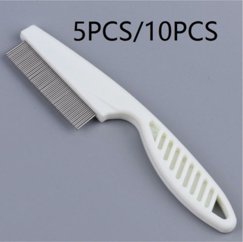 Long Stainless Pet Flea Comb Brush with Comfortable Grip Grooming Dogs