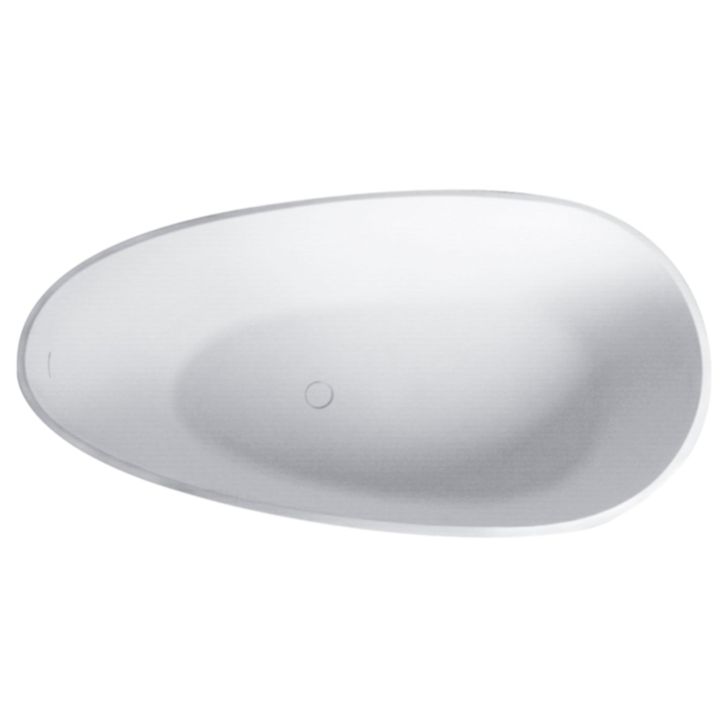 59 inch Solid surface Stone resin freestanding egg shape bathtub for the bathroom