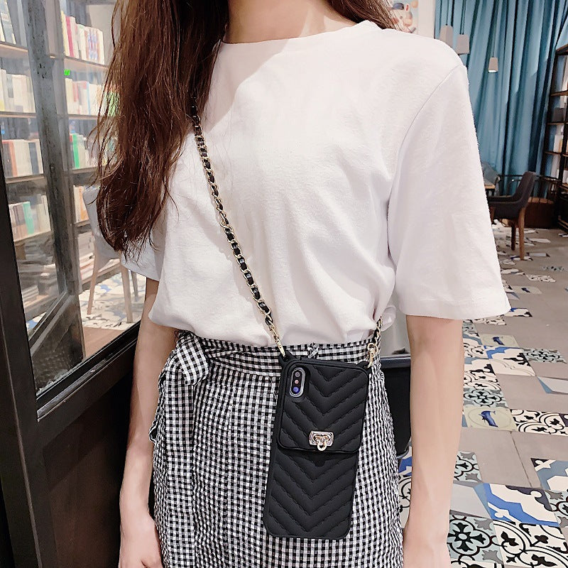 Chain card phone case