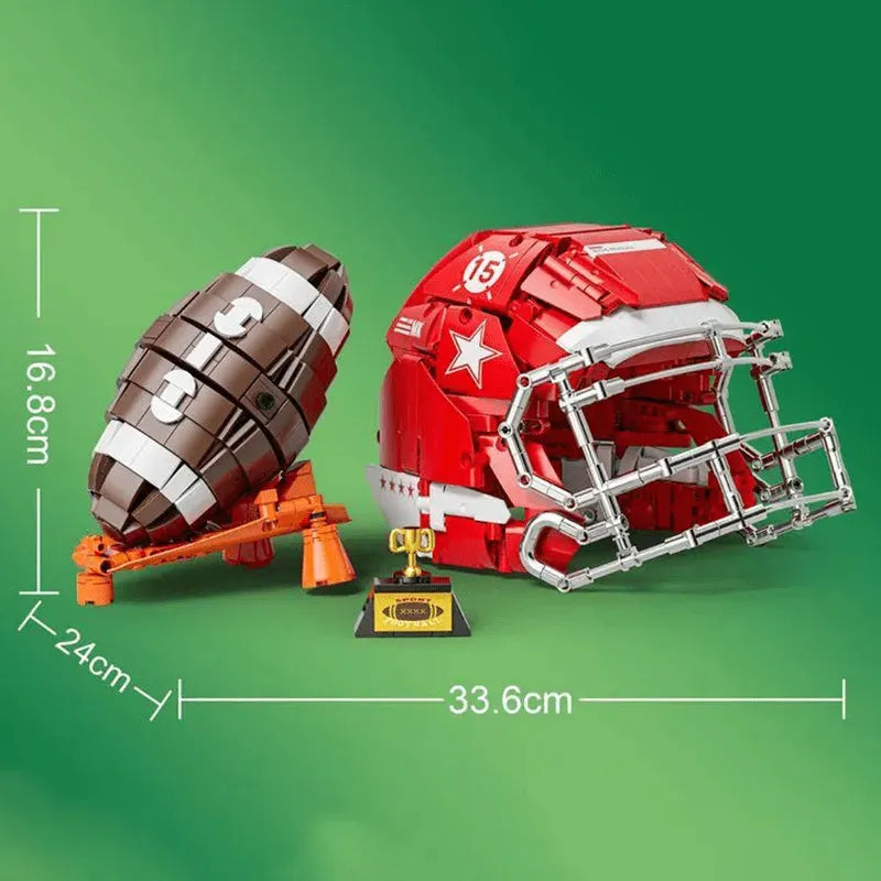 Football Helmet and Ball 1037pcs-3