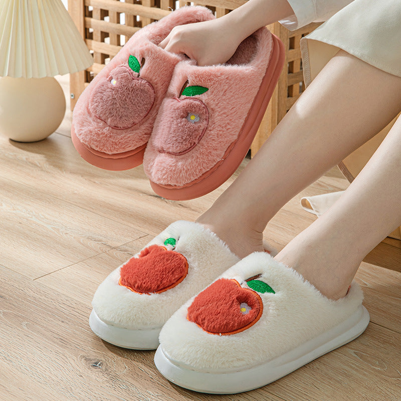 Cotton Slippers For Women Autumn And Winter Indoor Warm And Cute Home Slippers Non-slip Fuzzy Plush Shoes. Raee-Industries.