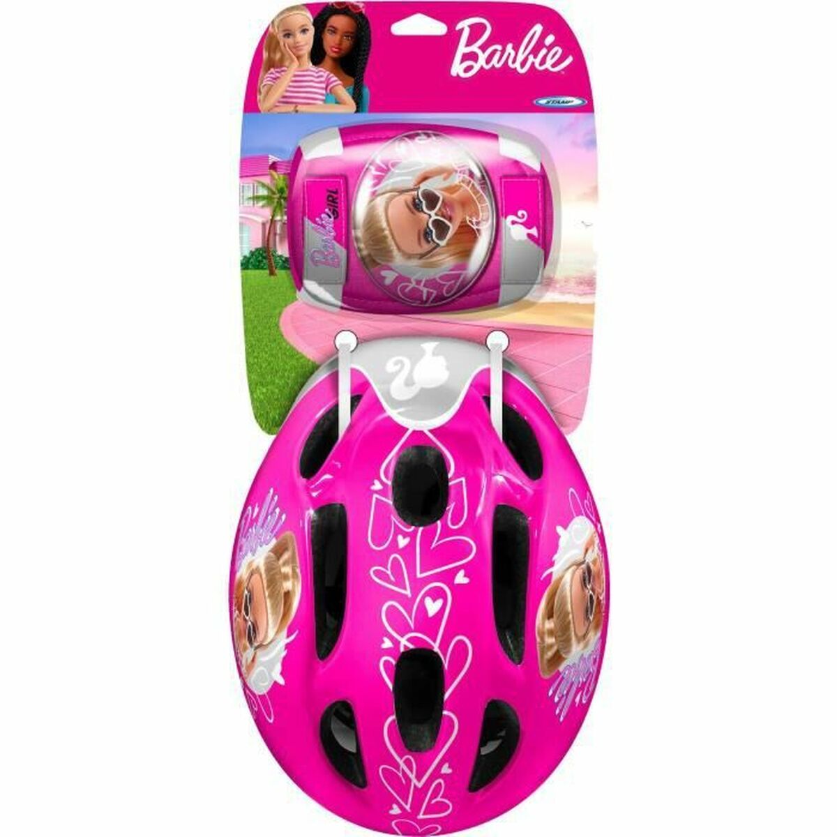 Set of helmets and knee pads Barbie-1