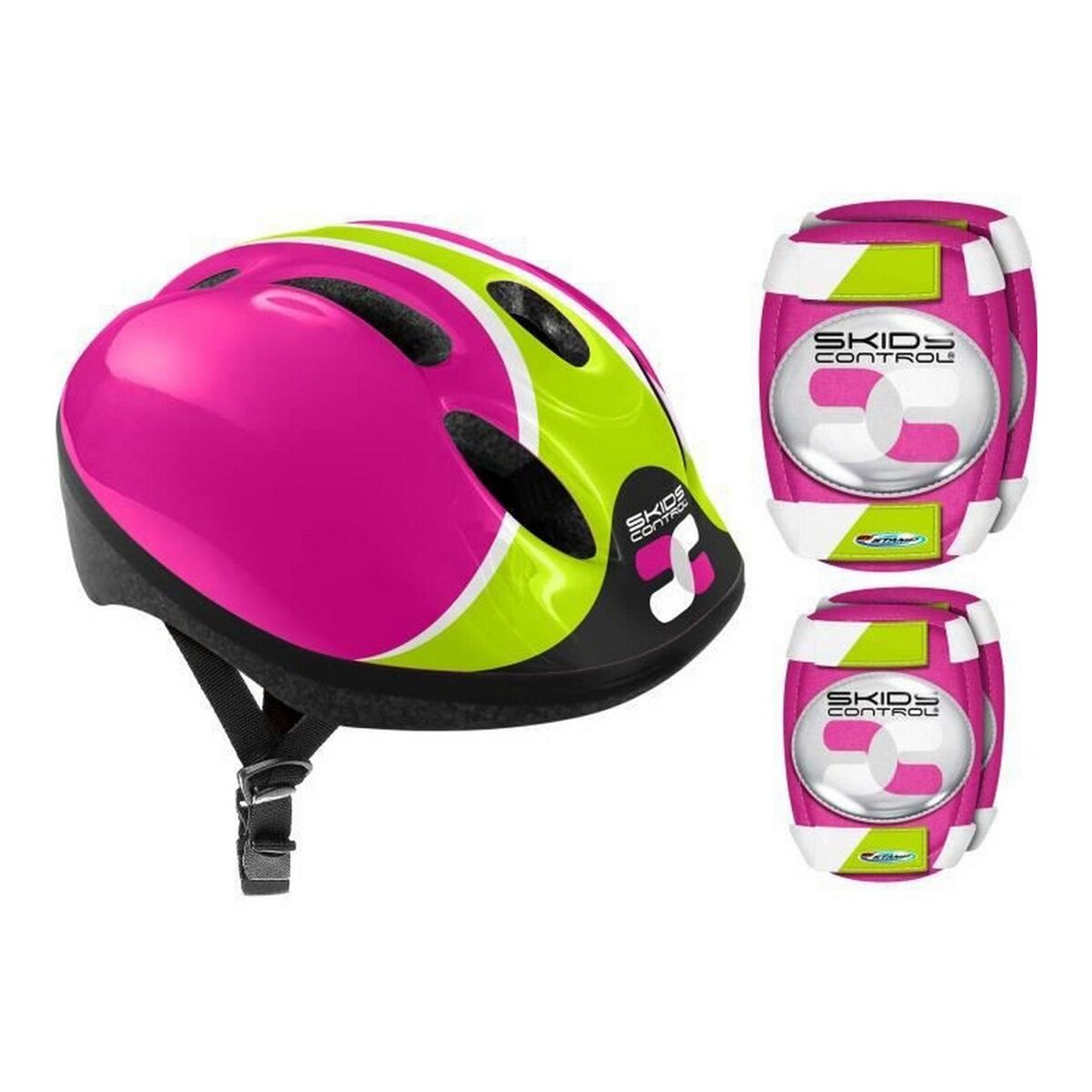 Set of helmets and knee pads Pink Helmet Knee pads Elbow guards-0