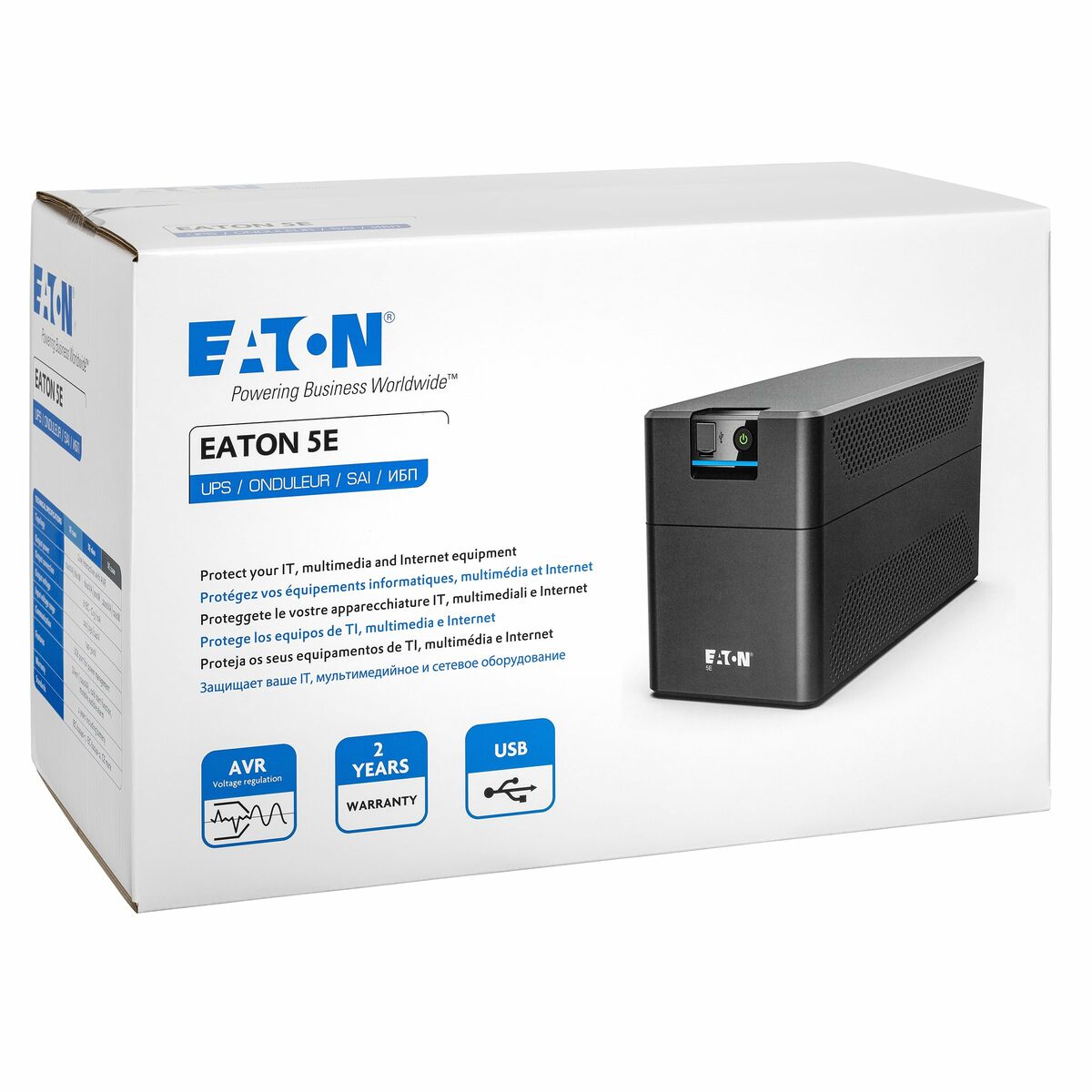 Uninterruptible Power Supply System Interactive UPS Eaton 5E Gen2 700 USB 360 W-1