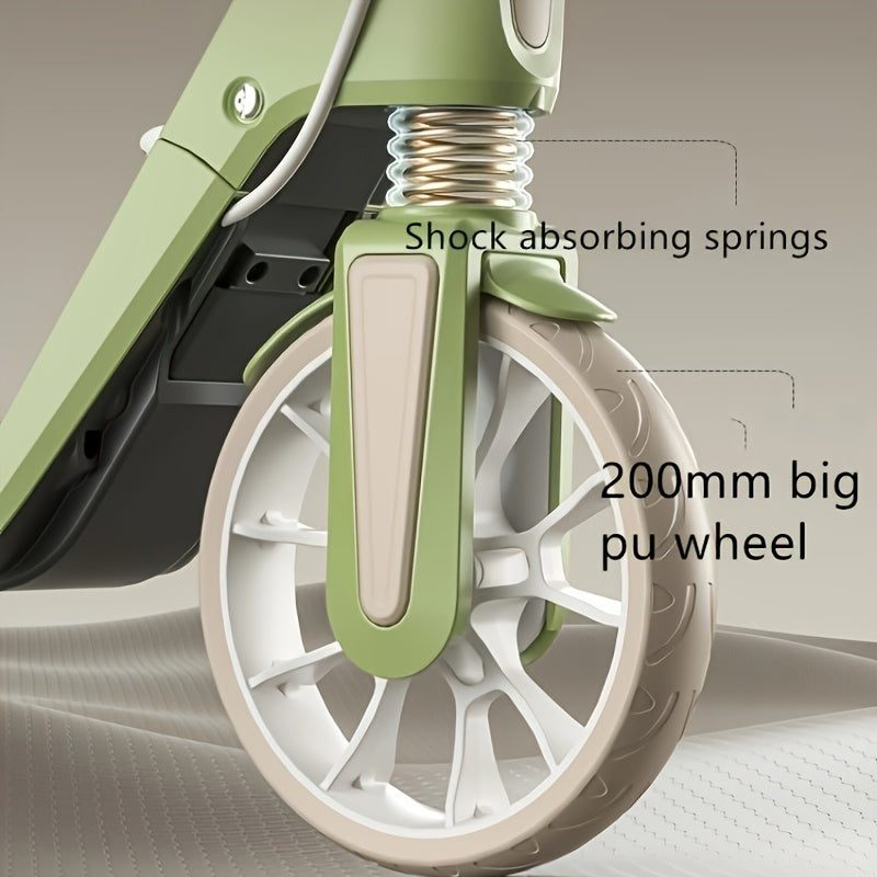 NNETM Adult Scooter PU Wheels Suspension Brake-2