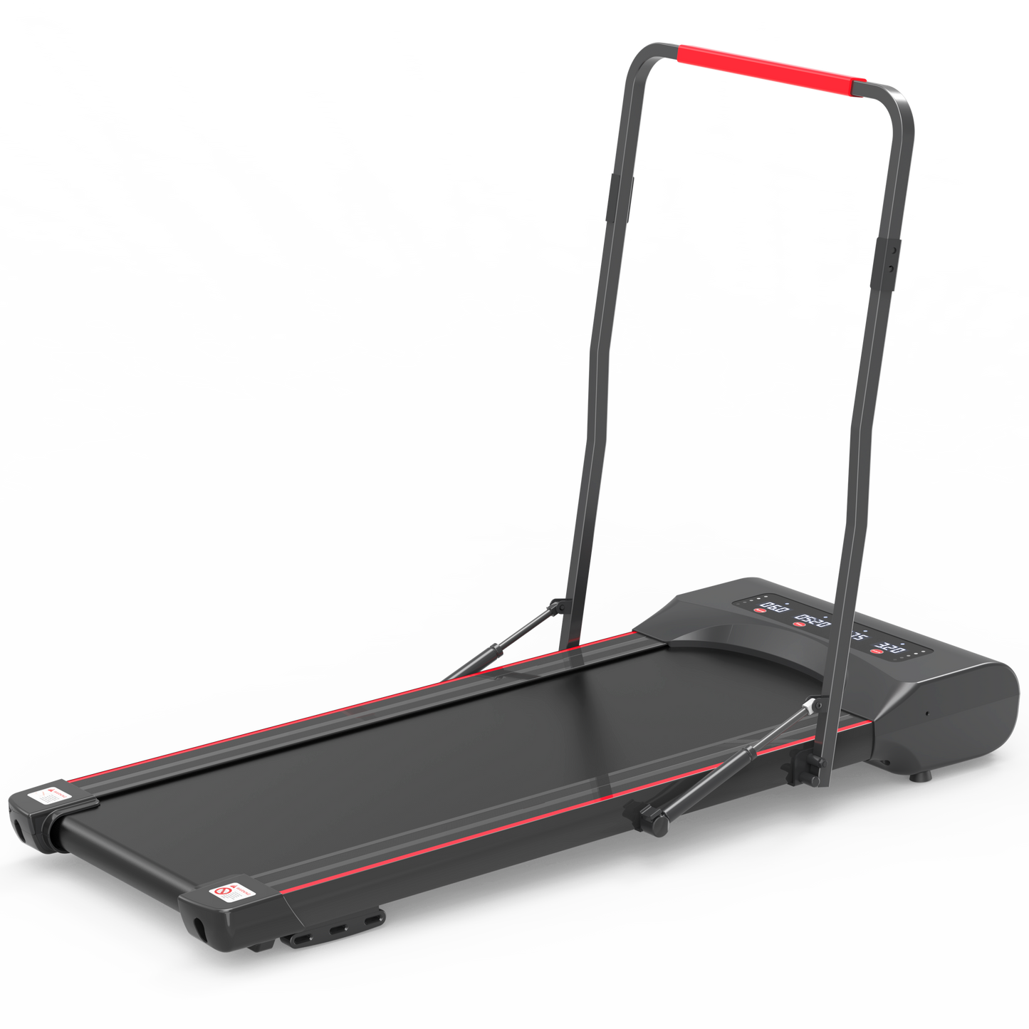 Under Desk Walking Pad Treadmill Foldable with Handlebar Remote Controll