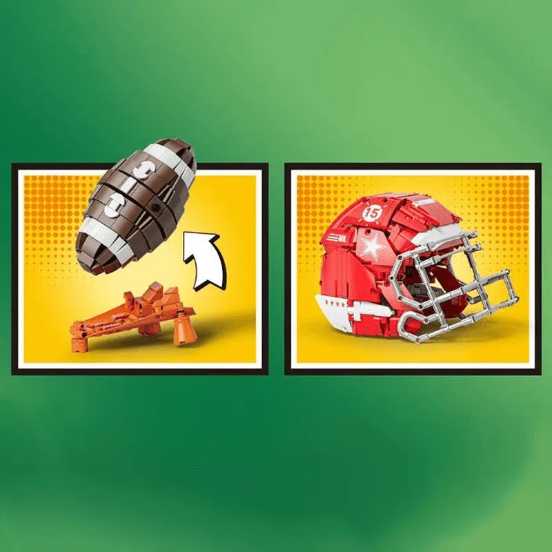 Football Helmet and Ball 1037pcs-1