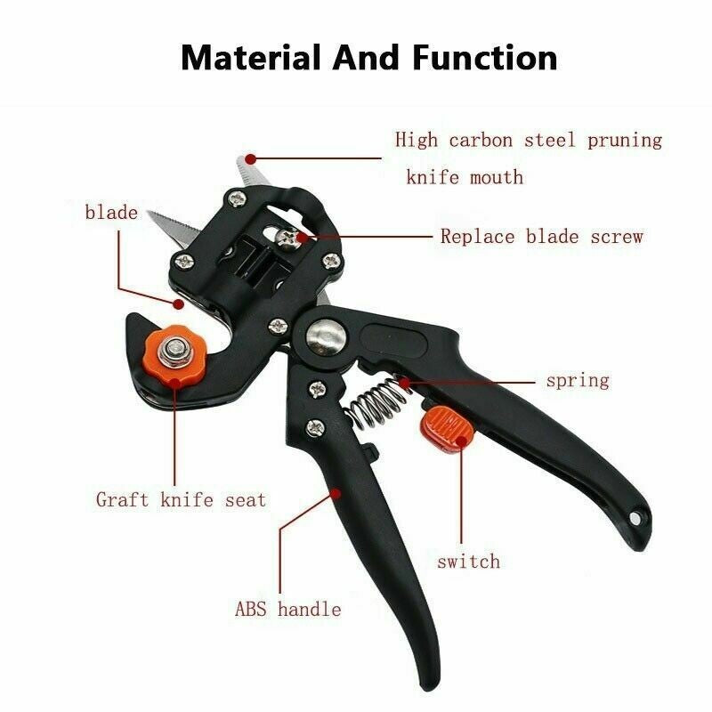 Garden Farming Pruning Shears Scissor Grafting Cutting Tool Suit Nursery Tree US