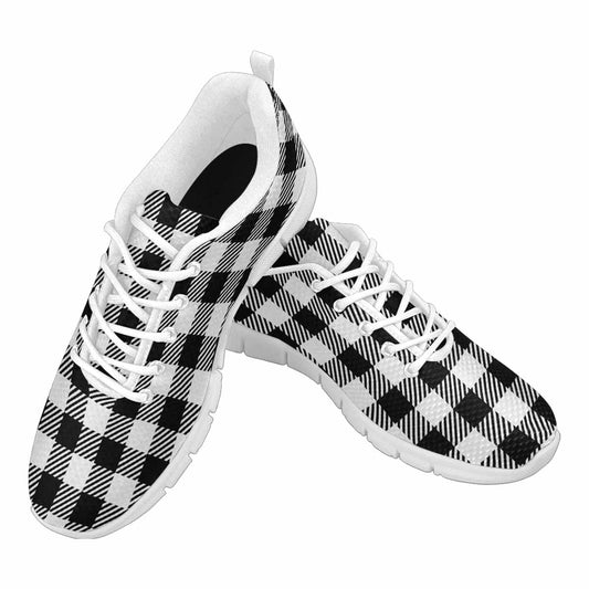Sneakers For Men, Buffalo Plaid Black And White - S554633