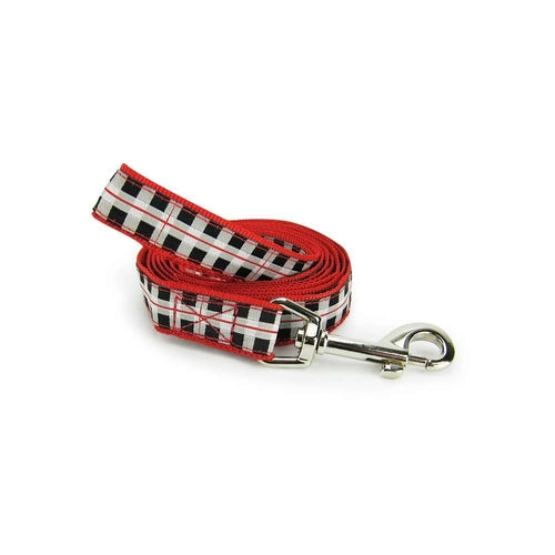 Black & White Plaid - Dog Leash