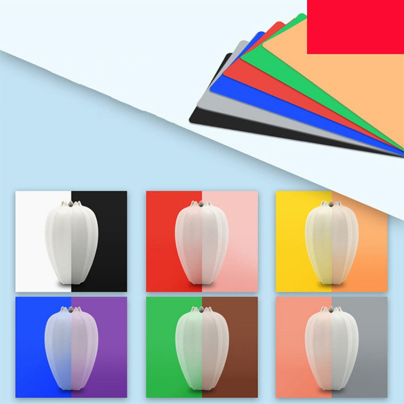 Color swatches with a white apple on a gradient background