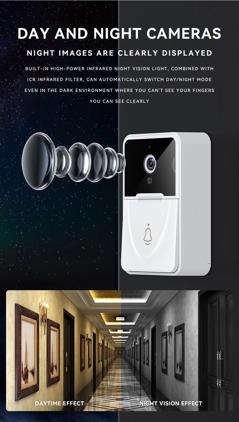 Wireless Security WiFi Smart Doorbell Intercom Video Camera Bell Chime