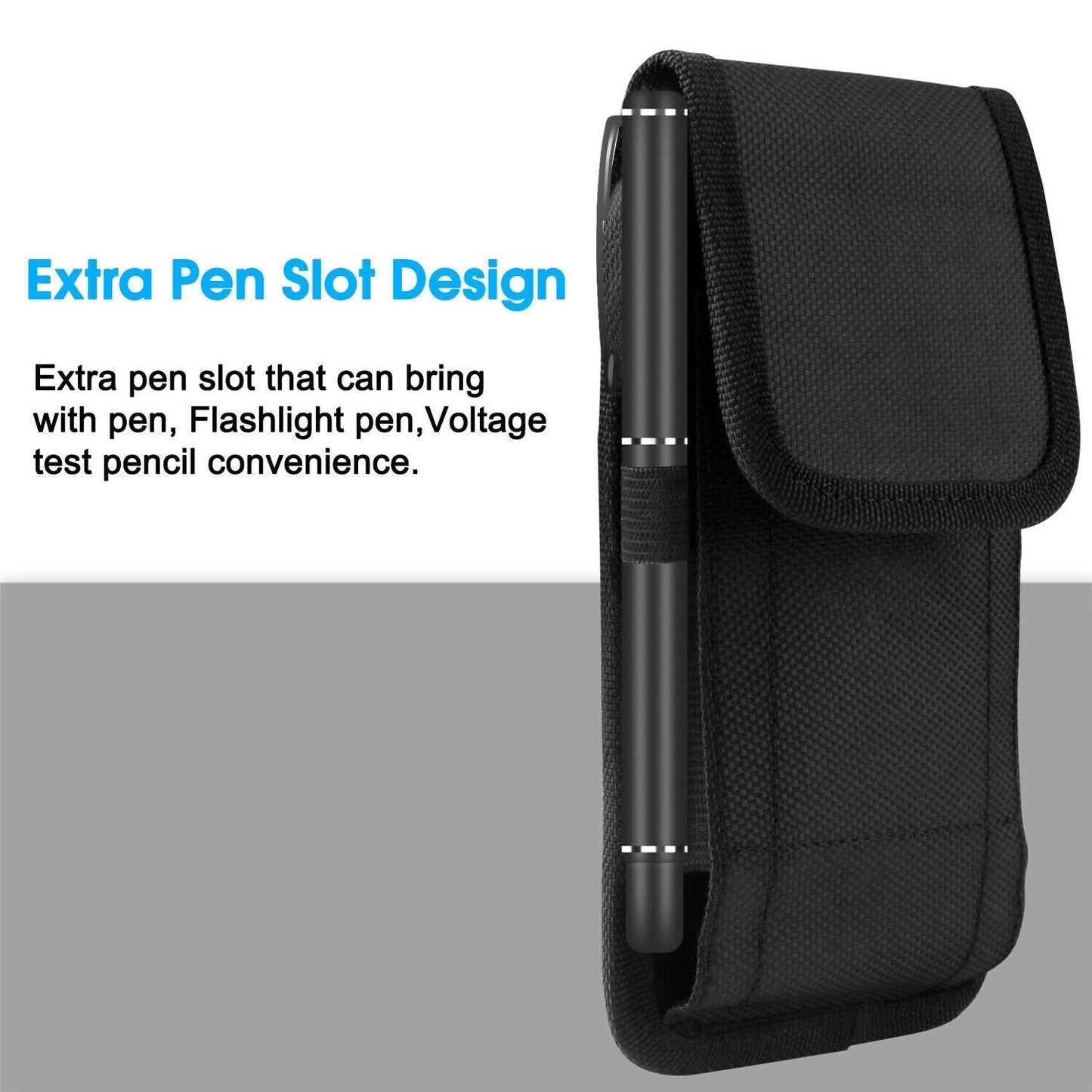 Vertical Cell Phone Holster Pouch Wallet Case With Belt Clip For