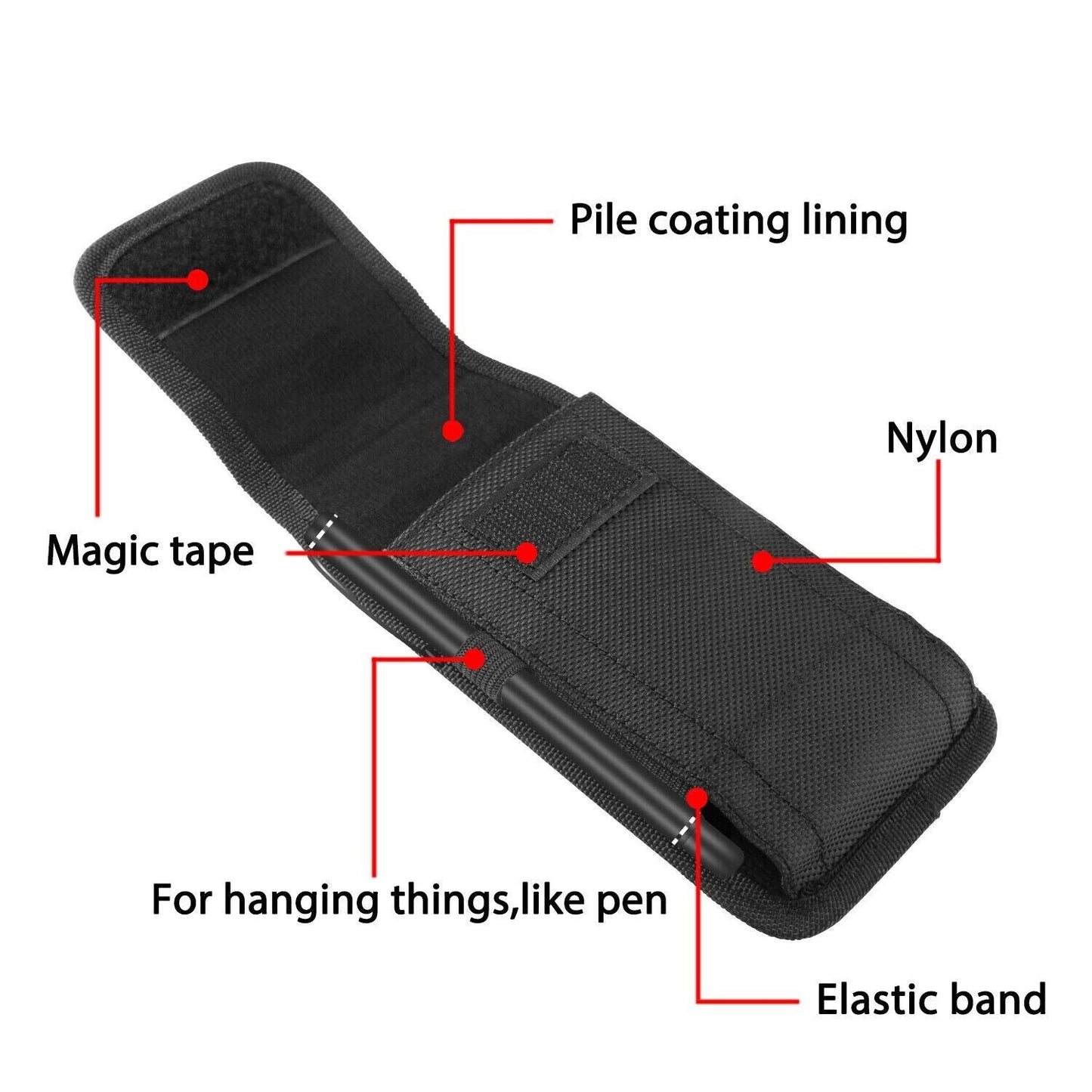 Vertical Cell Phone Holster Pouch Wallet Case With Belt Clip For