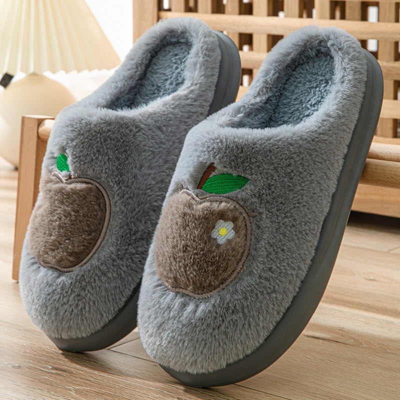 Cotton Slippers For Women Autumn And Winter Indoor Warm And Cute Home Slippers Non-slip Fuzzy Plush Shoes. Raee-Industries.