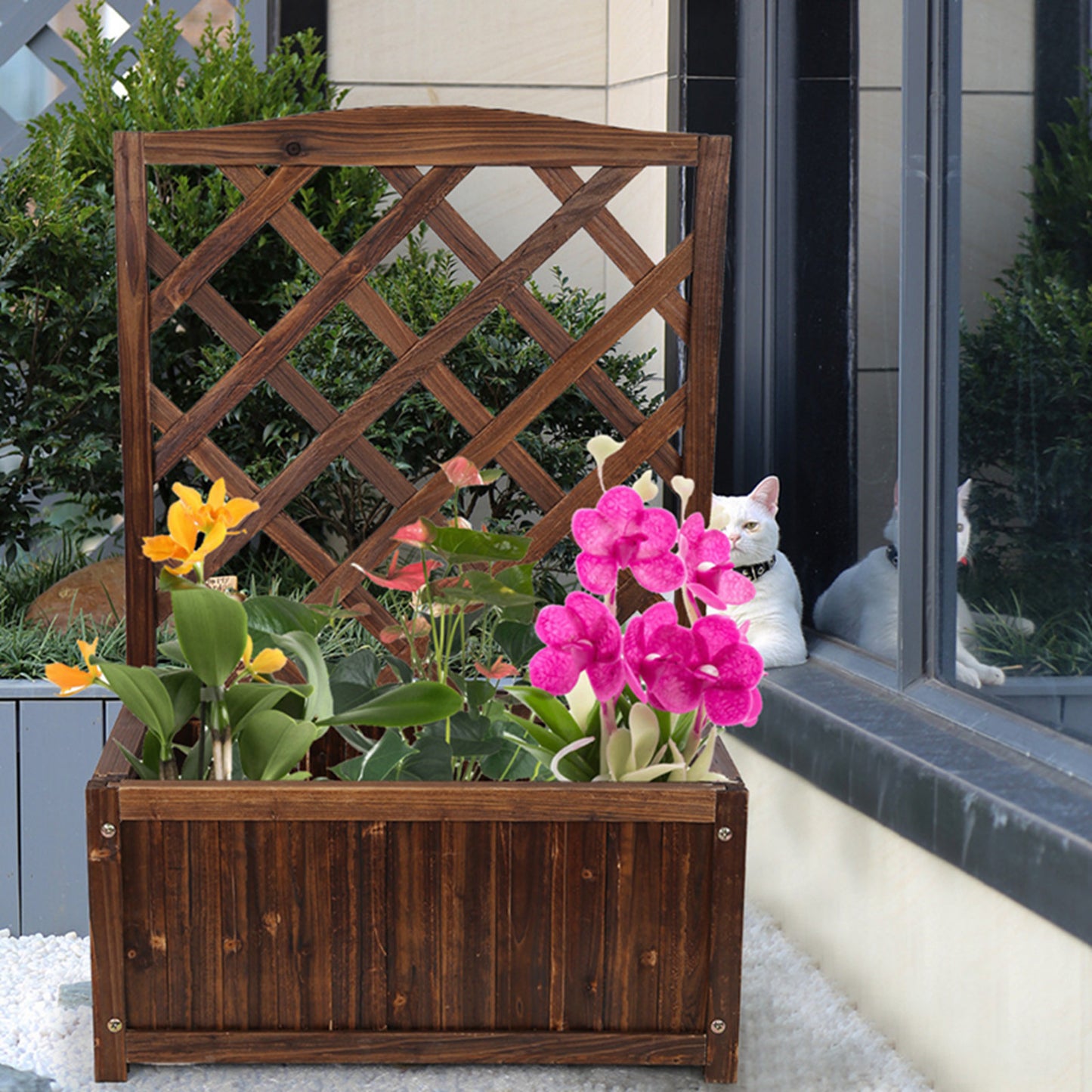 Free Standing Plant Raised Bed Flower Stand For Garden Or Yard