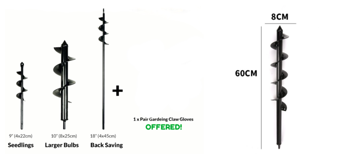 Charging Garden Screw Twist Pit Drill Bit