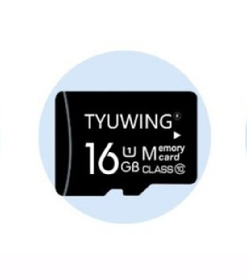 16GB memory card with TYUWING branding on a light blue background