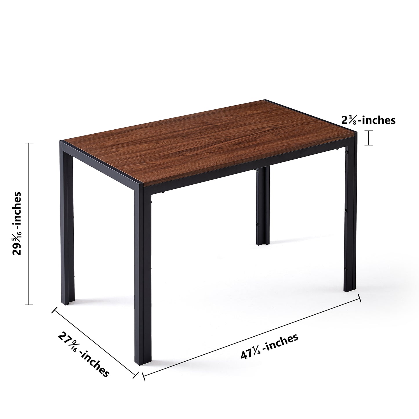 Creative Design Veneered MDF Wood Structure Rectangular Walnut Dining Table