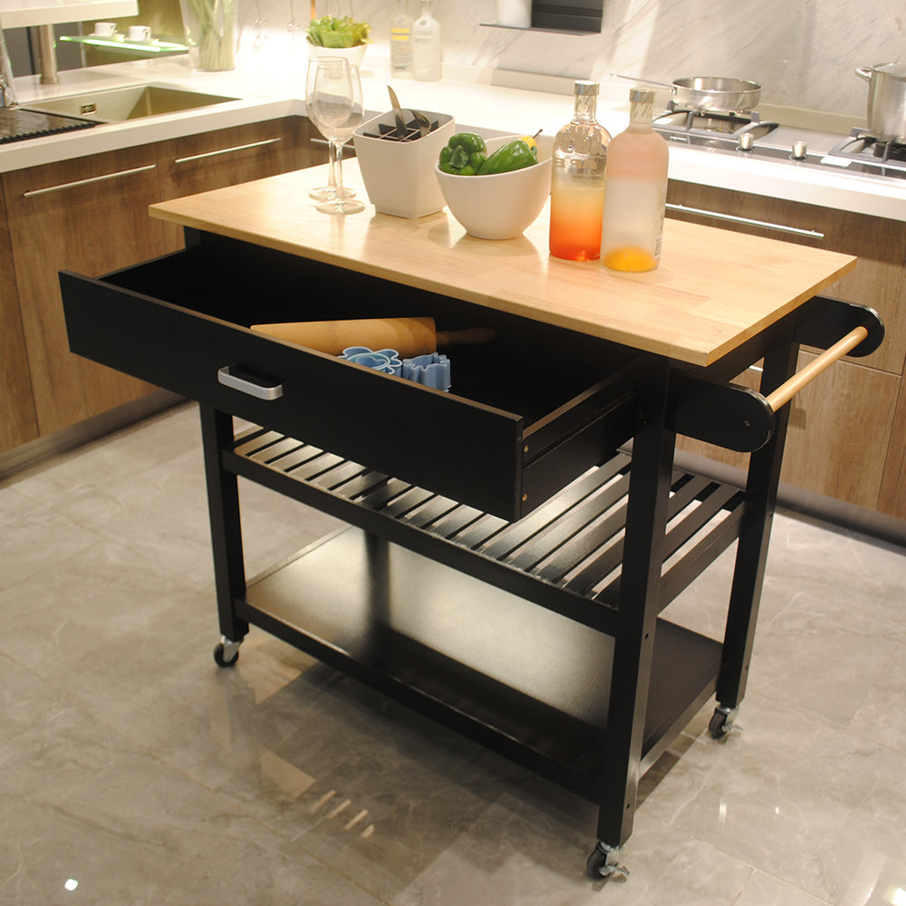 Portable kitchen island with storage. Raee Industries