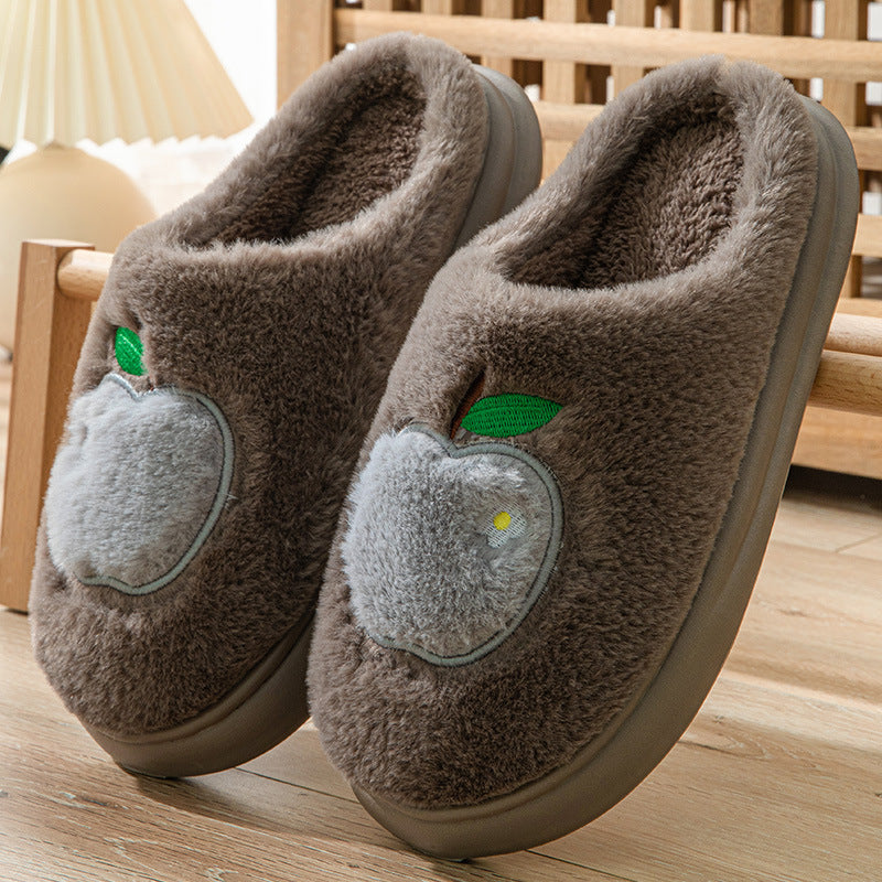 Cotton Slippers For Women Autumn And Winter Indoor Warm And Cute Home Slippers Non-slip Fuzzy Plush Shoes. Raee-Industries.