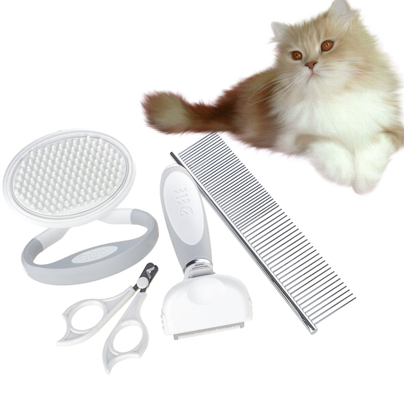 Cats Wool Pet Hair Deshedding Brush Set Comb