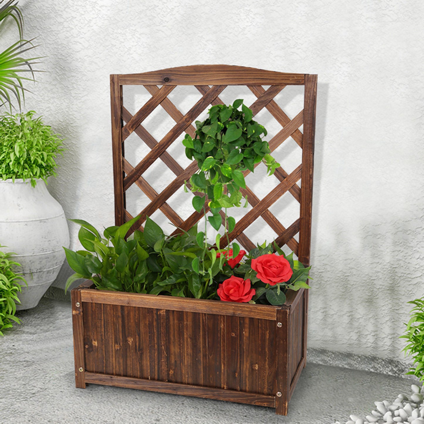 Free Standing Plant Raised Bed Flower Stand For Garden Or Yard