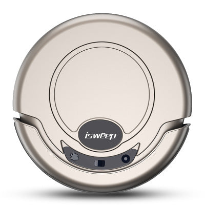 Robotic vacuum cleaner with 'isweep' branding on a white background