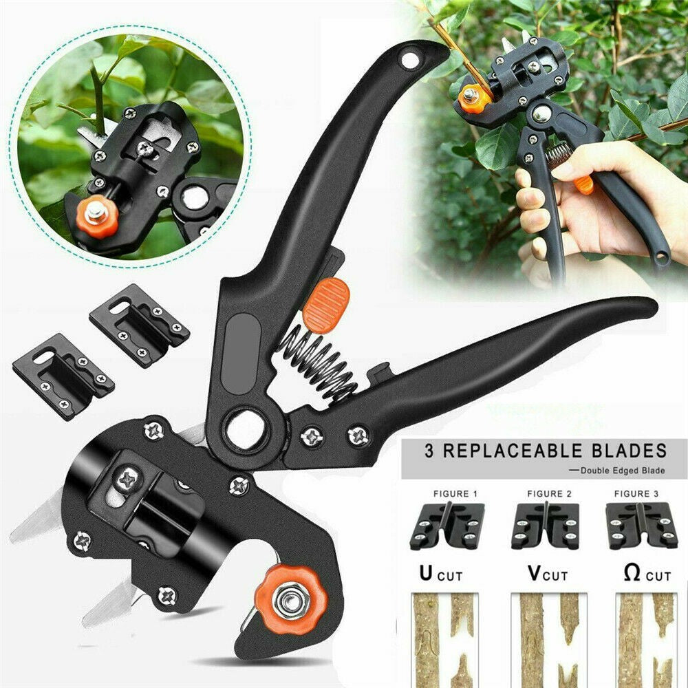 Garden Farming Pruning Shears Scissor Grafting Cutting Tool Suit Nursery Tree US