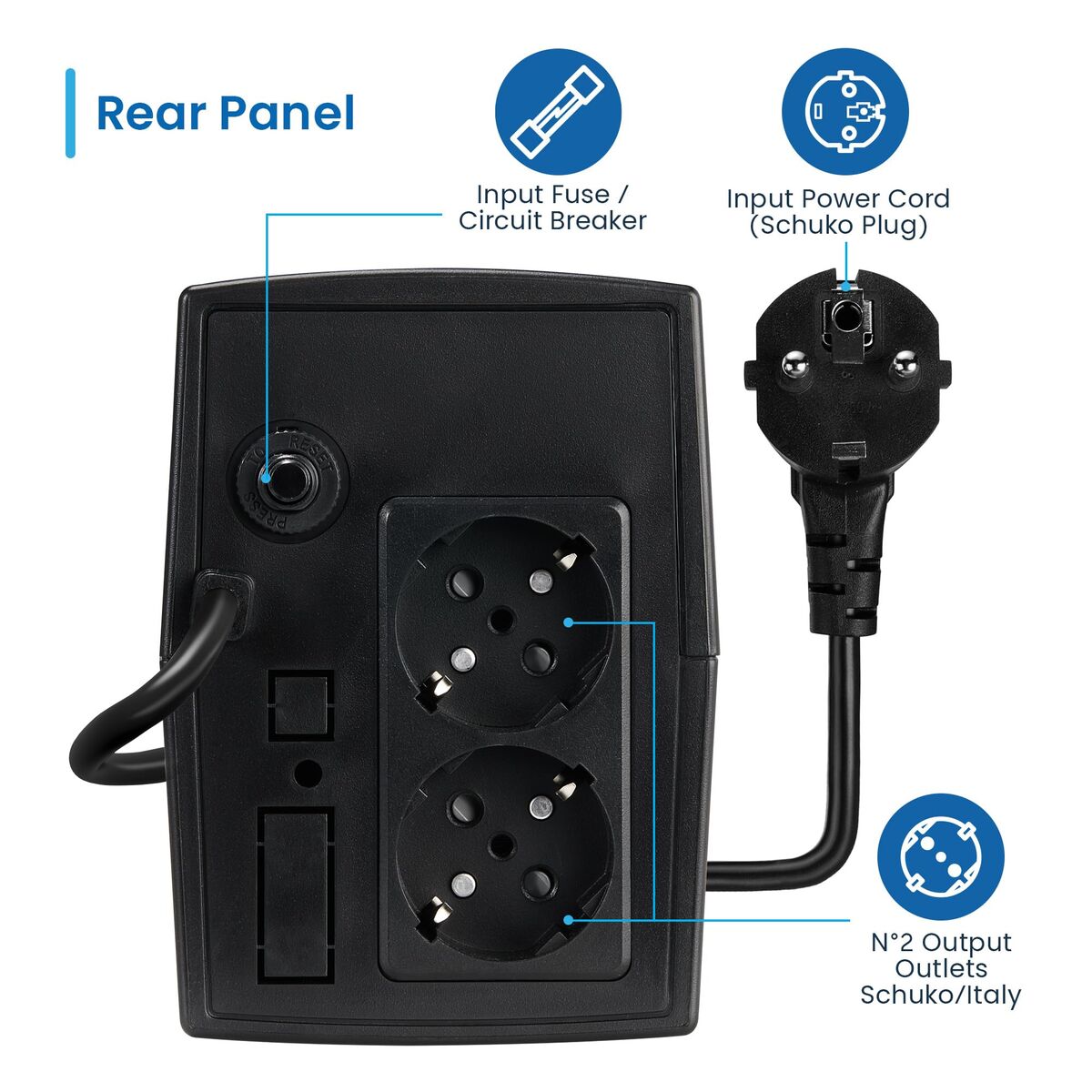 Uninterruptible Power Supply System Interactive UPS Ewent EW3995 390 W-7