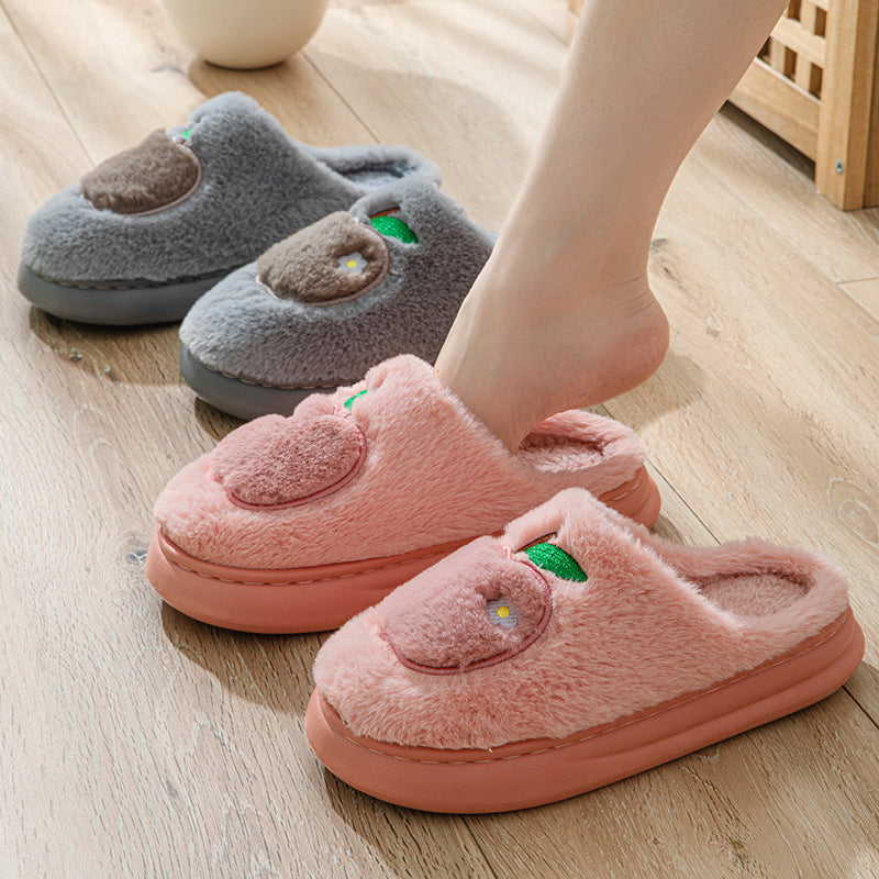 Cotton Slippers For Women Autumn And Winter Indoor Warm And Cute Home Slippers Non-slip Fuzzy Plush Shoes. Raee-Industries.