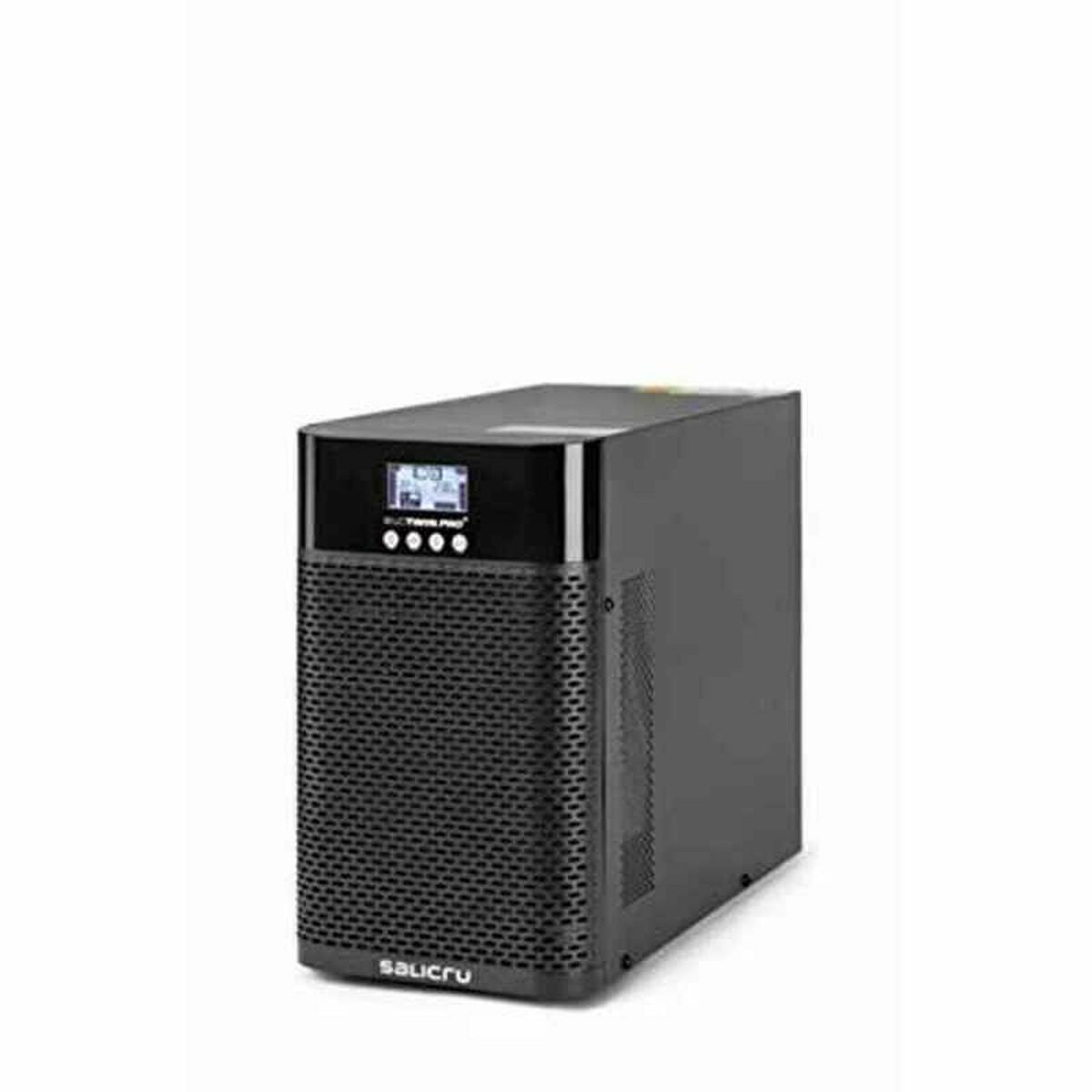 Black uninterruptible power supply (UPS) on a white background