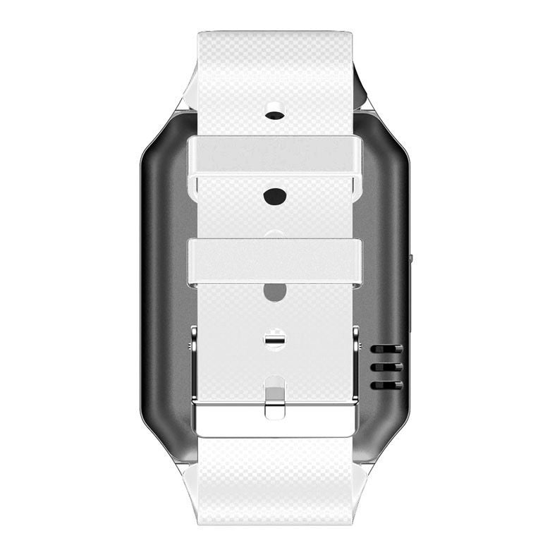 White smartwatch band on a white background