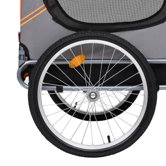 vidaXL Pet Bike Trailer Foldable Dog Bicycle Carrier Dog Buggy Cart for Bike-0
