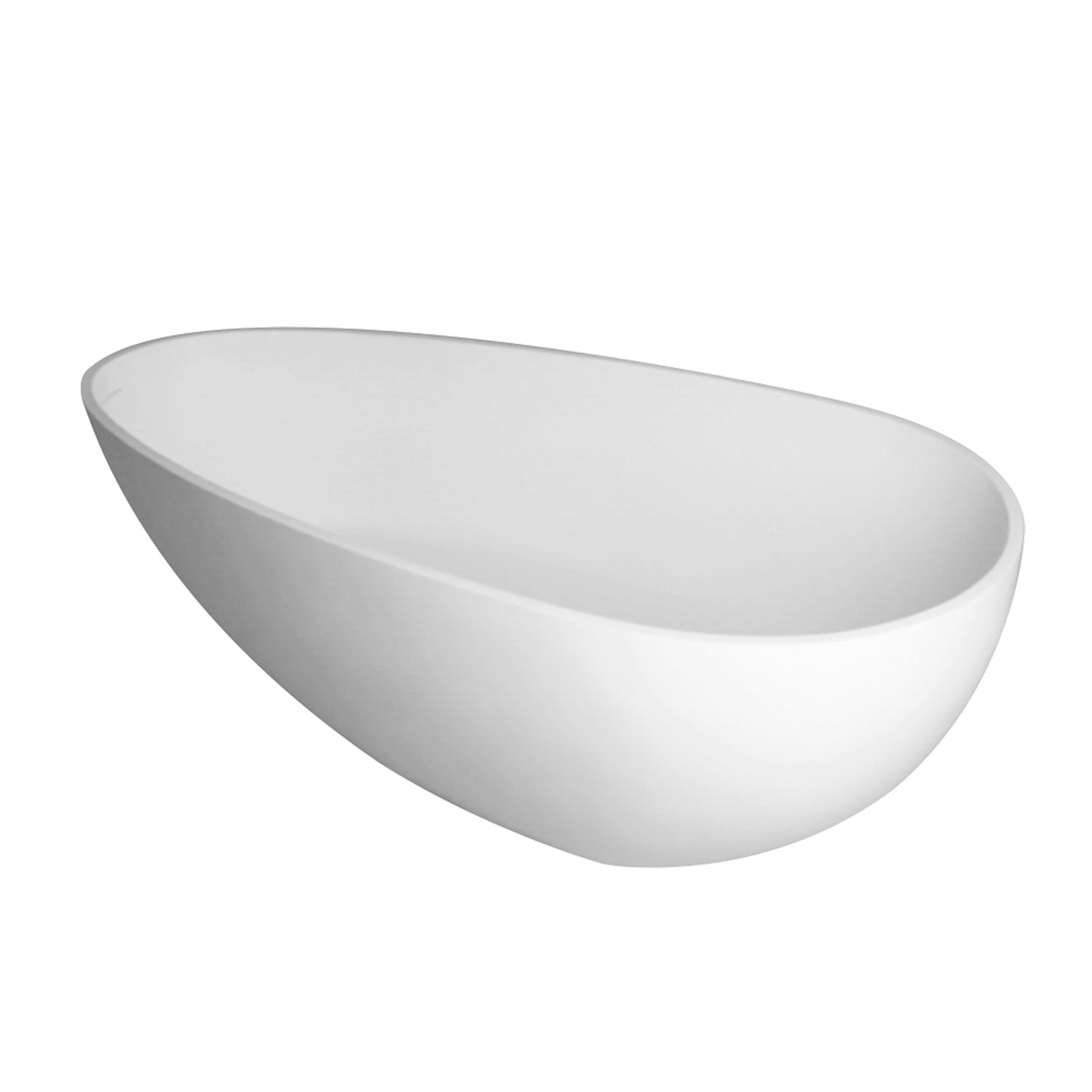 59 inch Solid surface Stone resin freestanding egg shape bathtub for the bathroom